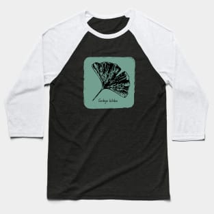 Ginkgo biloba black Baseball T-Shirt